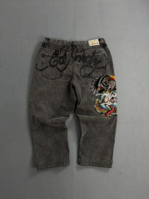 Ed Hardy Jeans Tatto Embroidered
