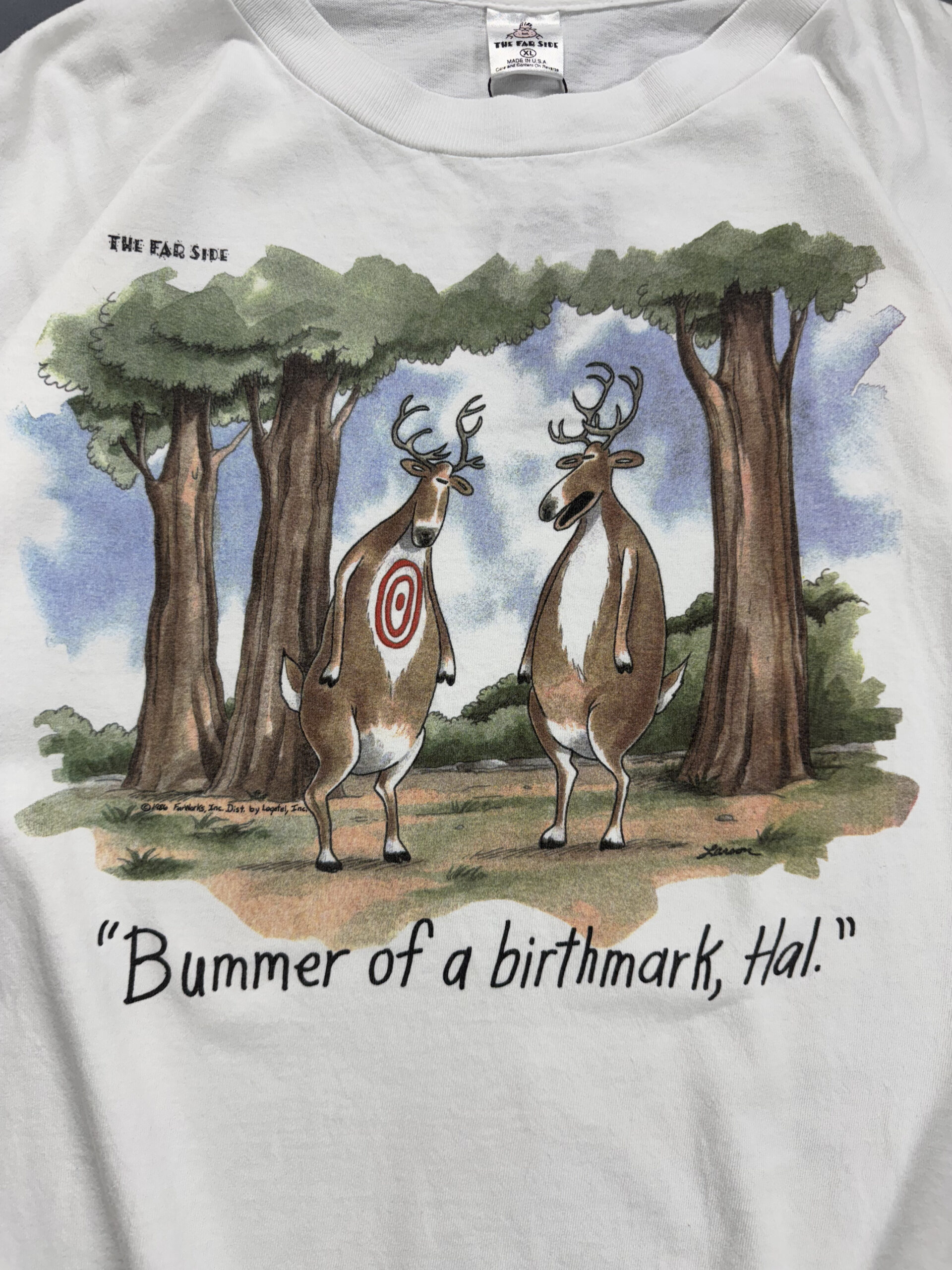 Camiseta Vintage The Far Side " Bummer of a birthmark, Hal" - Imagem 2