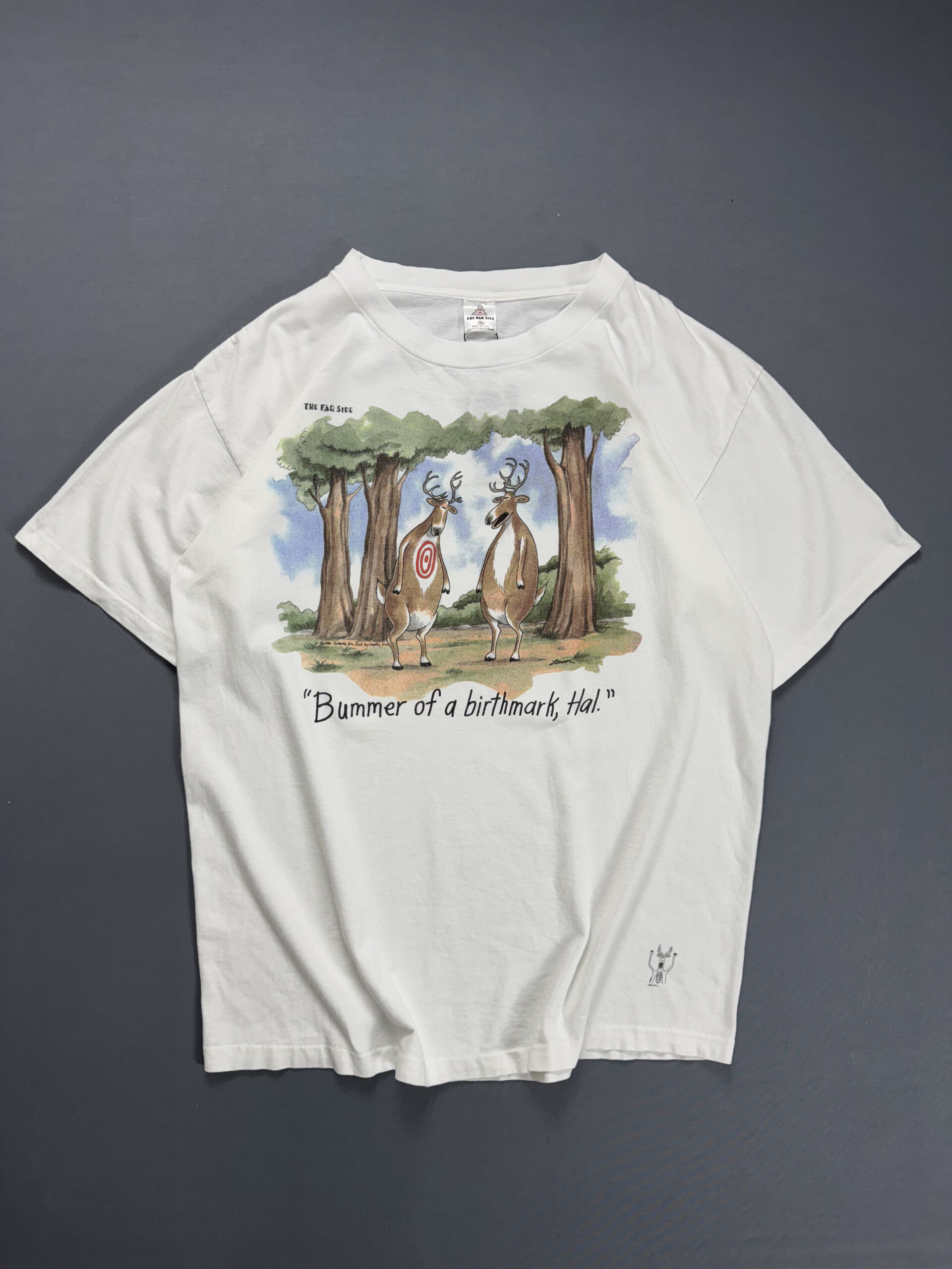Camiseta Vintage The Far Side " Bummer of a birthmark, Hal"