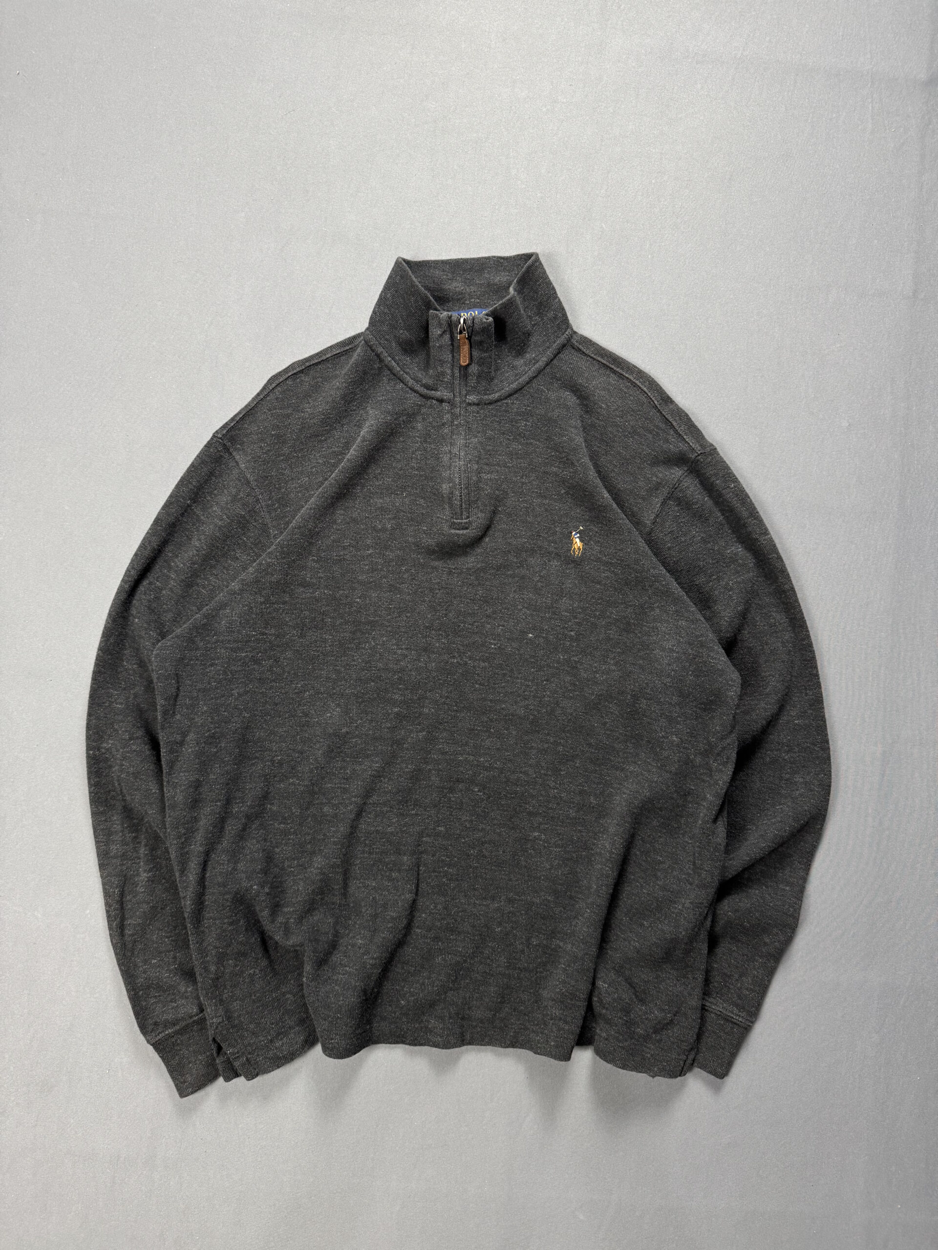 Suéter Ralph Lauren Half Zip – Cinza