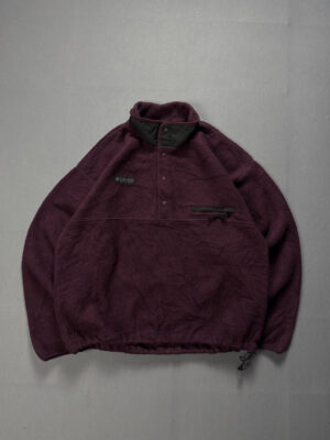Fleece Columbia Snap Button – Vinho