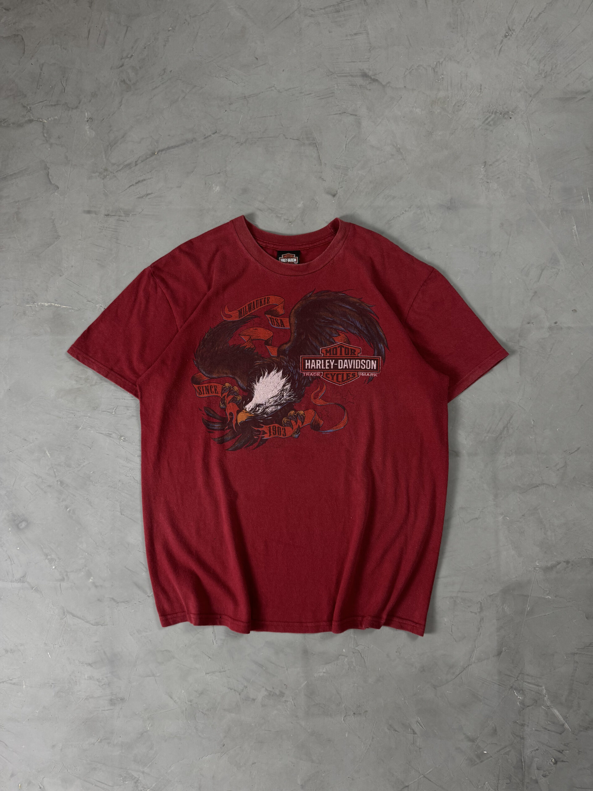 Camiseta Harley-Davidson Head – Vermelha